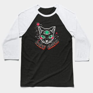 Black Cat Lucky Charm Baseball T-Shirt